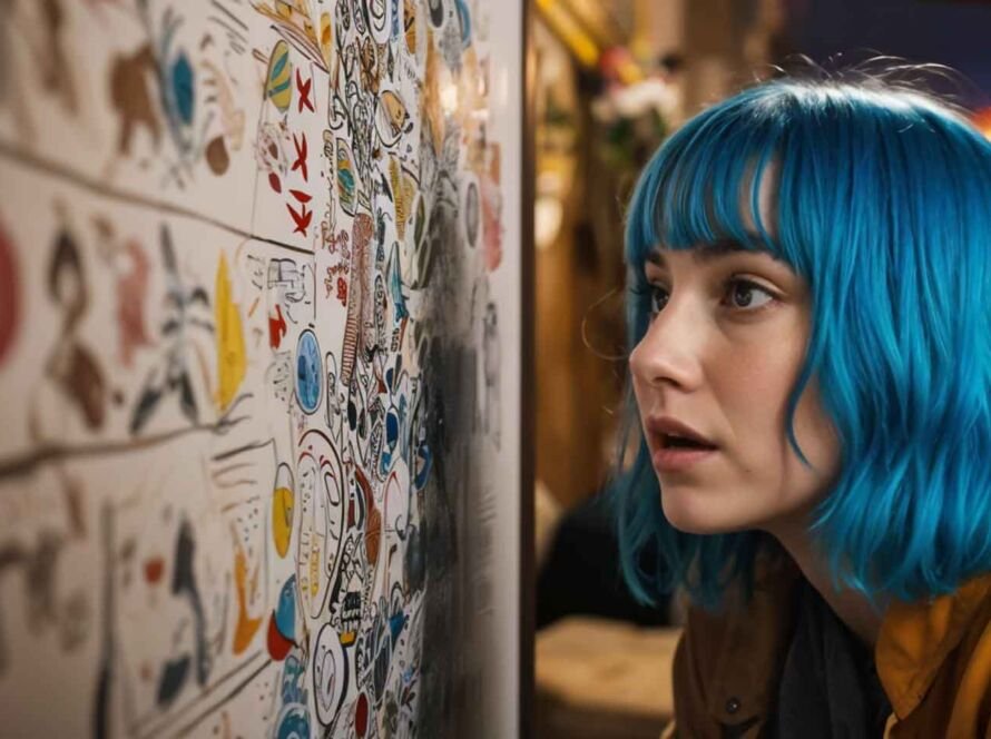 Artista Emergente observando arte